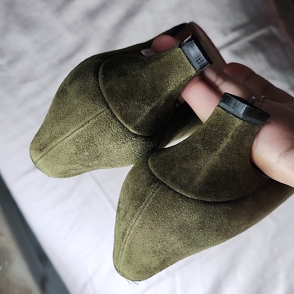 YSL suede heel olive green - Picture 5 of 7